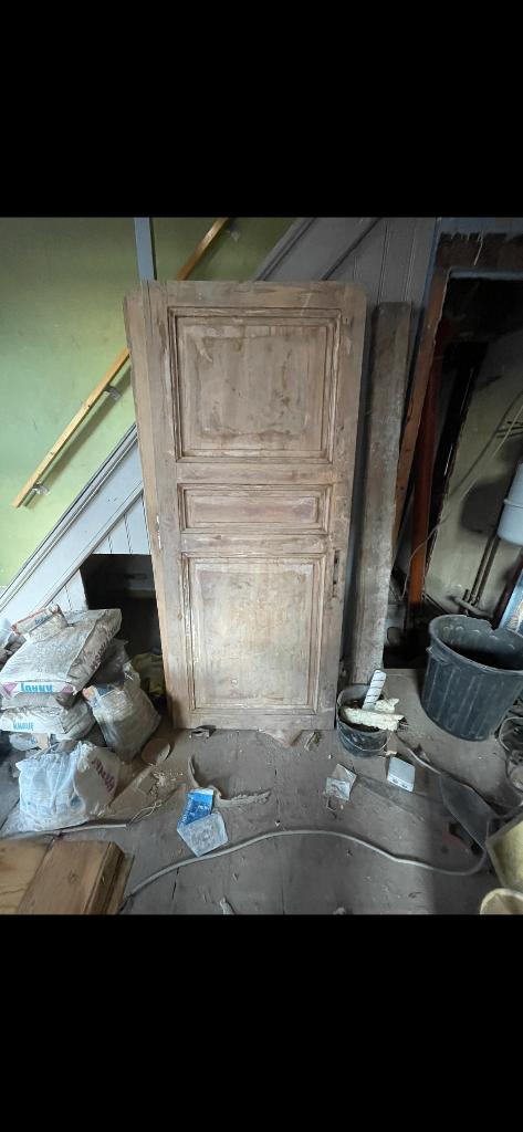 Porte en bois massif, Bricolage & Construction, Châssis & Portes coulissantes, 75 à 150 cm, Enlèvement, Utilisé, Autres types