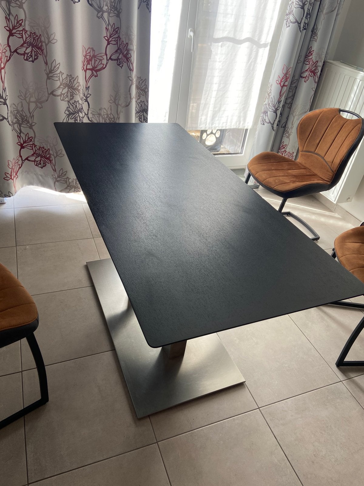 Table noire 150x70 cm, Enlèvement, Comme neuf, 150 à 200 cm, 50 à 100 cm
