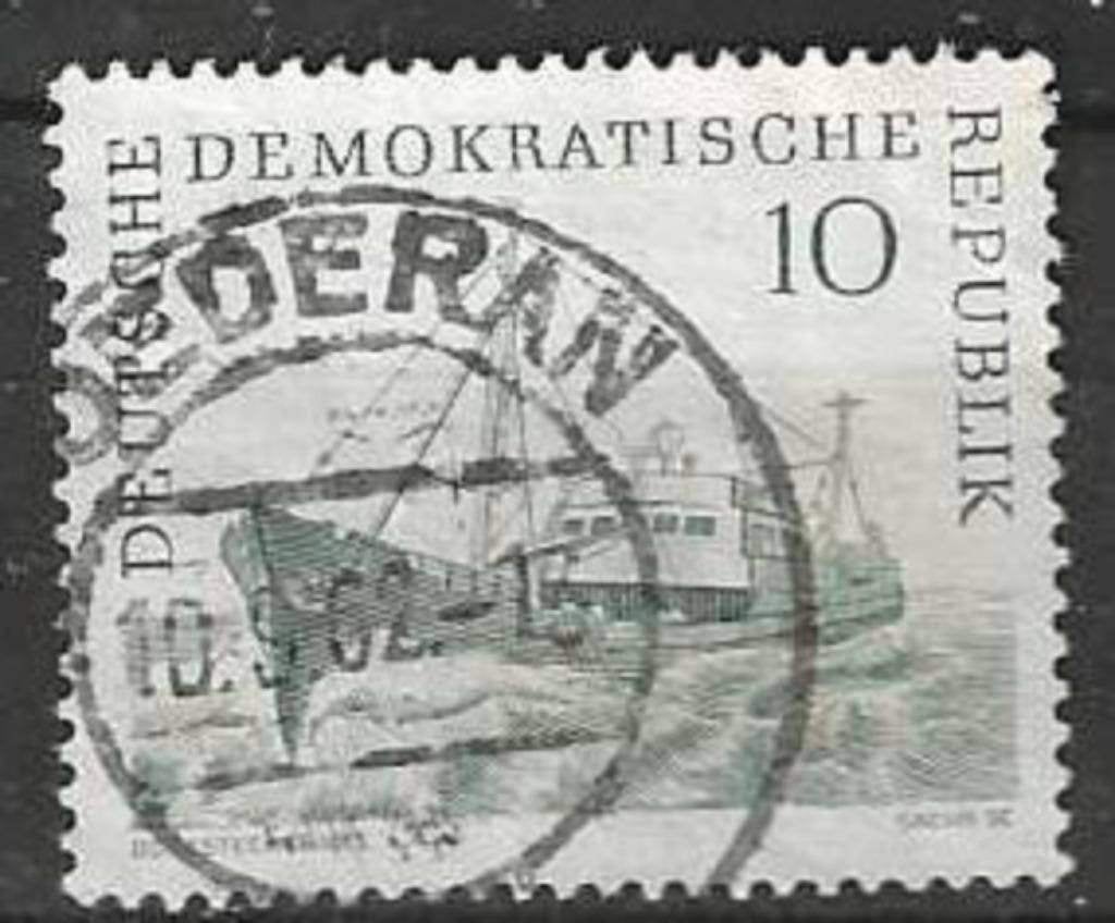 Allemagne DDR 1961 - Yvert 532 - Flotte de pêche (ST), Envoi, RDA, Affranchi