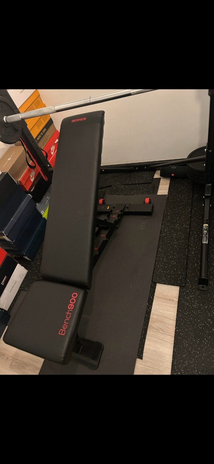 fitness bench bank en squat/bench rek, Ophalen, Zo goed als nieuw, Overige typen