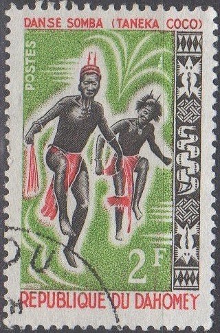 Dahomey - Danse Somba (Taneka Coco) -1964, Ophalen of Verzenden, Gestempeld