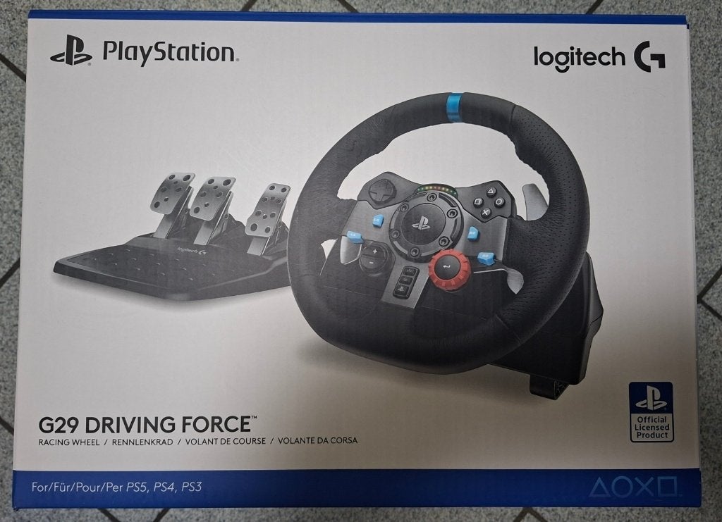 Set G29 LOGITECH (COMPLET et neuf) pour PS5, PS4 et PC, Enlèvement ou Envoi, Comme neuf, Volant ou Pédales, PlayStation 4