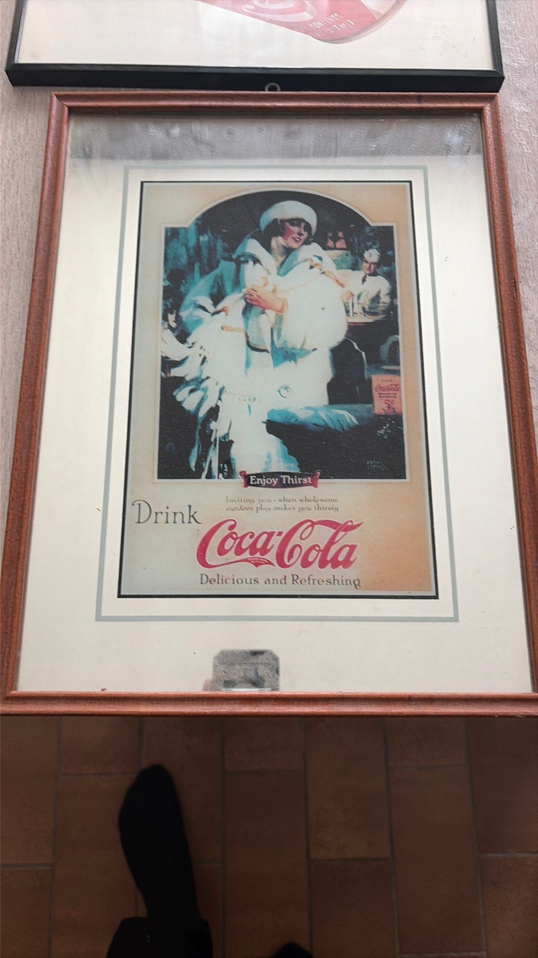 Zeer mooi oude coca cola spiegels en kader, Verzamelen, Ophalen