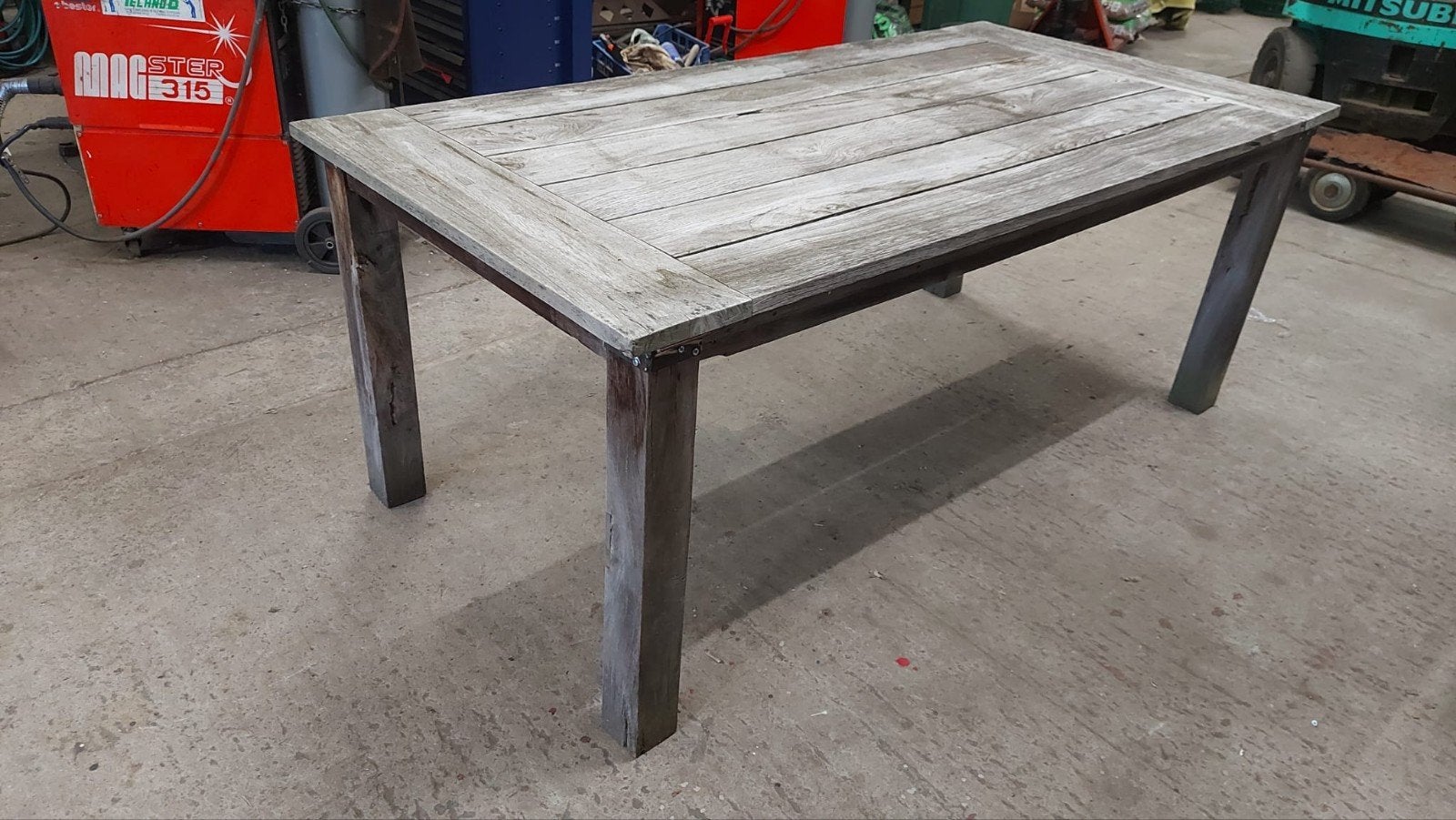 Houten teak tafel, Tuin en Terras, Ophalen
