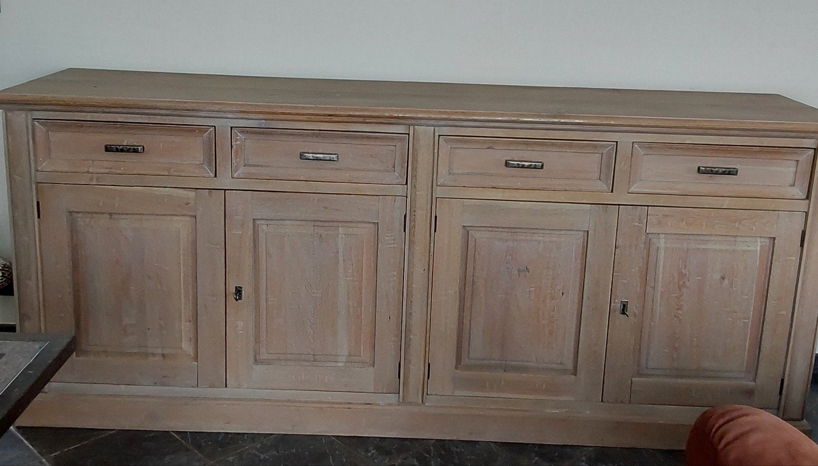 Dressoir massief eik., Ophalen, Gebruikt, Eikenhout, 200 cm of meer
