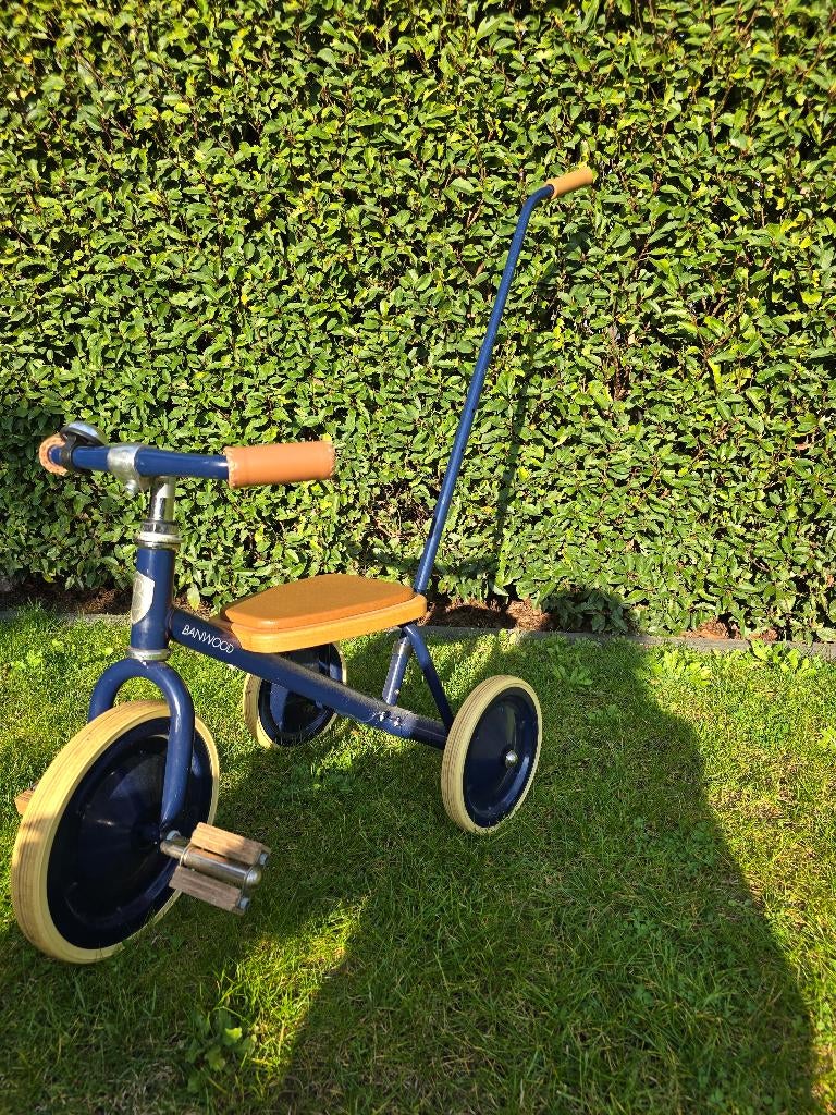 Banwood driewieler met duwstang, Fietsen en Brommers, Ophalen, Zo goed als nieuw, Banwood, Duwstang