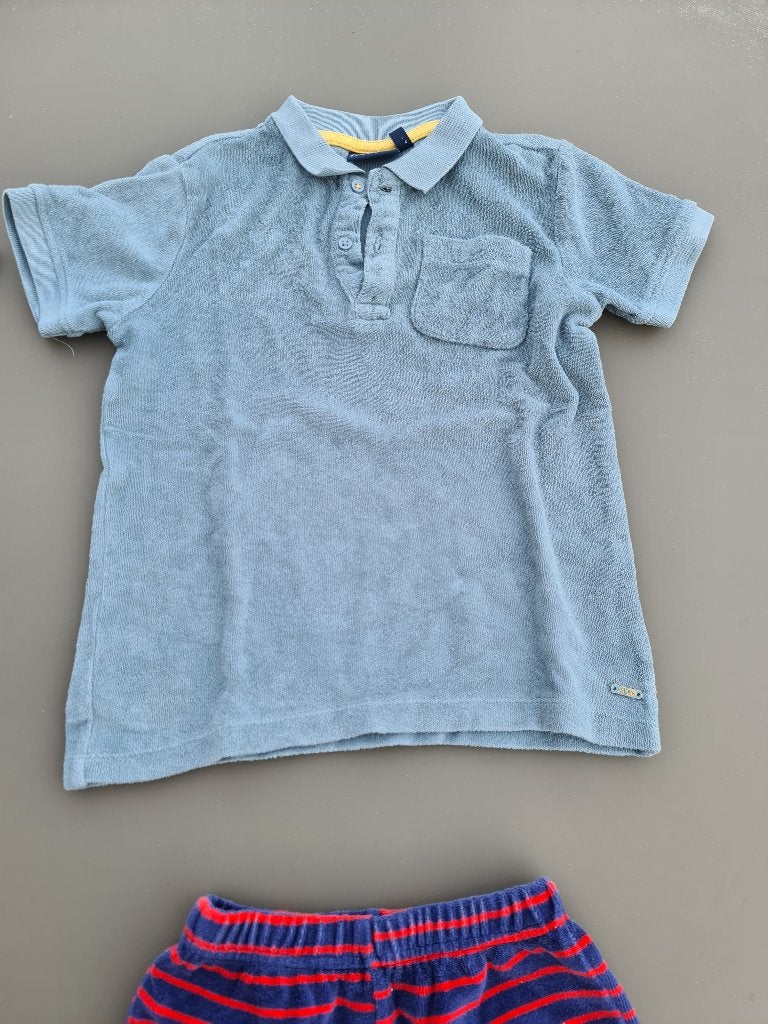 blauwe polo, t-shirt, Maya, 110, Kinderen en Baby's, Ophalen, Zo goed als nieuw