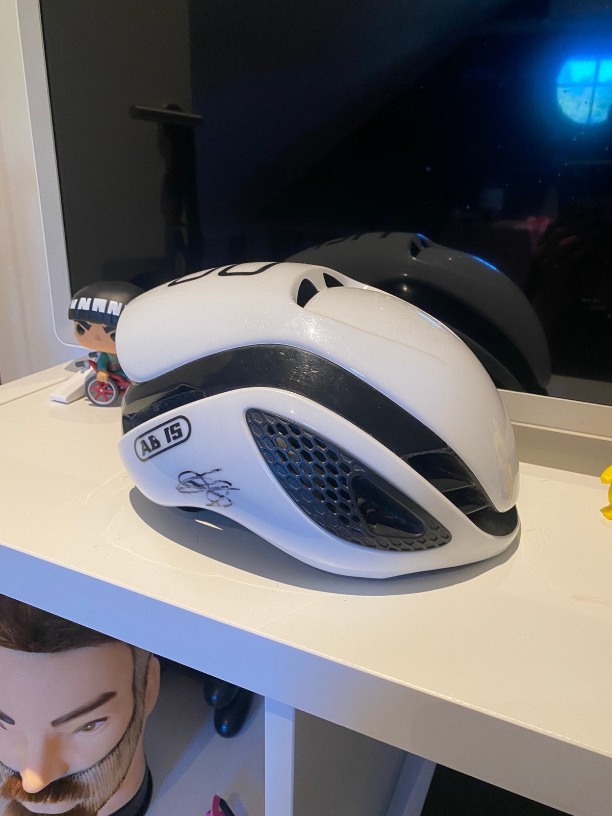 ABUS helm gamechanger wit, Fietsen en Brommers, Fietsaccessoires | Fietshelmen, Gebruikt, Heer of Dame, S, Ophalen