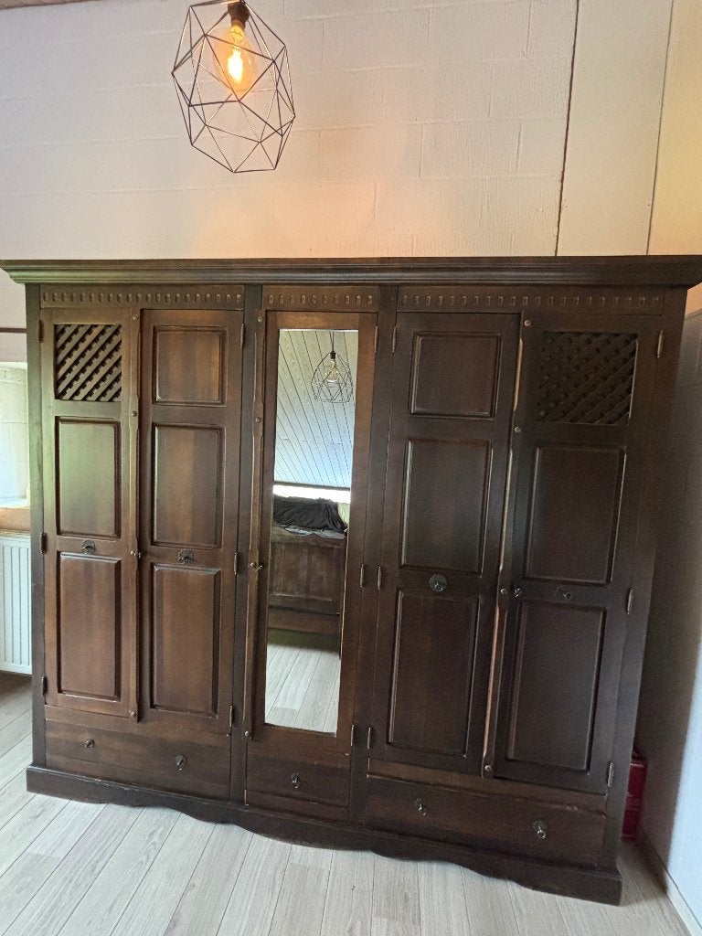 Ensemble mobilier pour chambre en bois massif, Maison & Meubles, Enlèvement, Utilisé, Queen size, Vintage bois massif