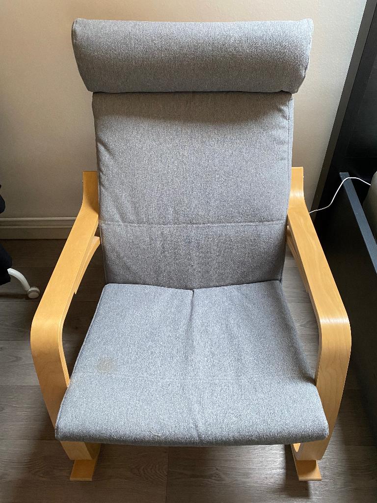 Schommelstoel Ikea, Huis en Inrichting, Stoelen, Ophalen, Zo goed als nieuw, Grijs, Eén