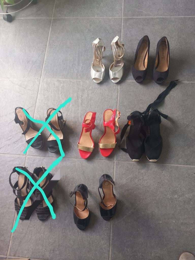 Lot 6 paires chaussure 9!€, Enlèvement ou Envoi