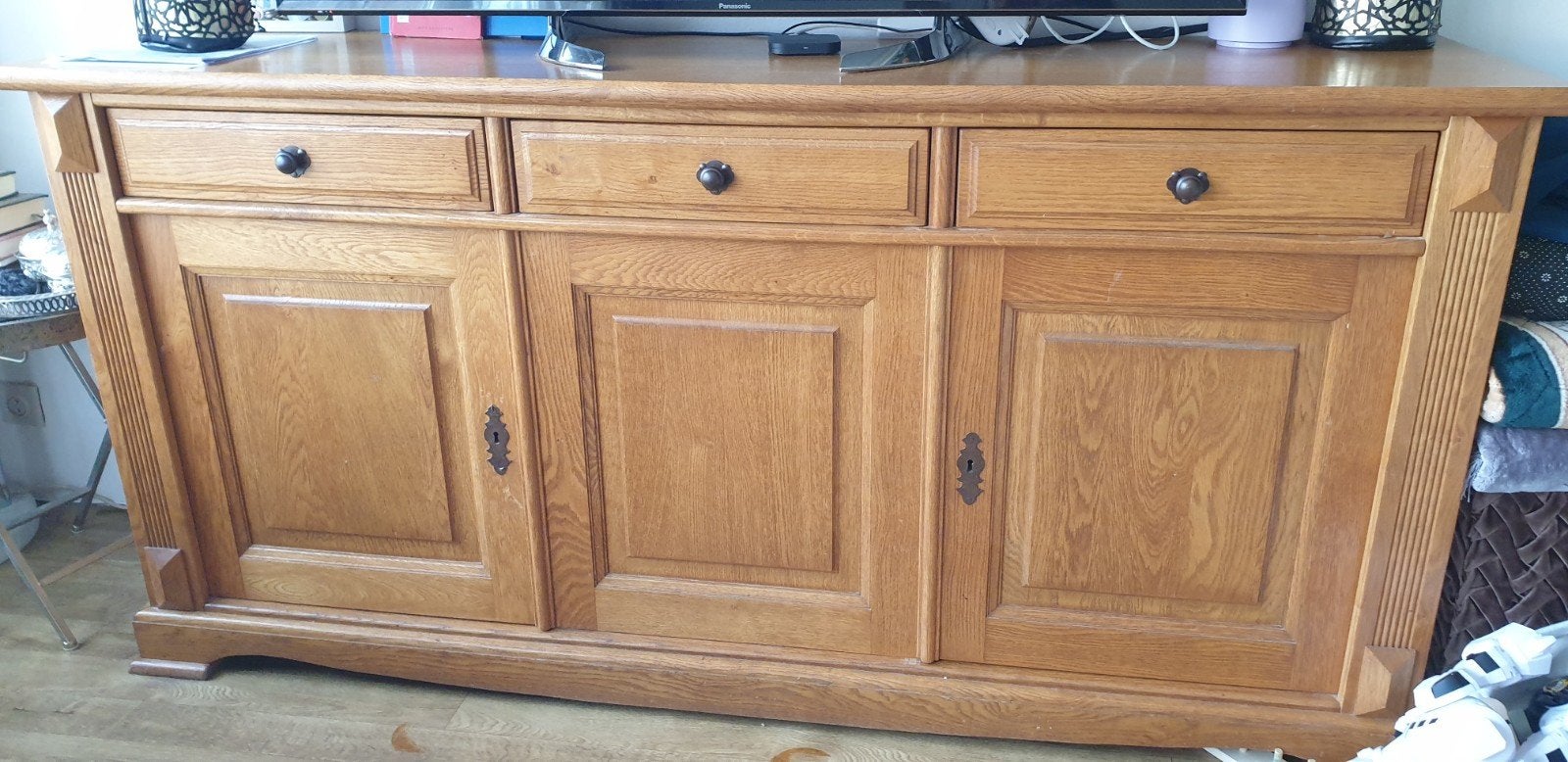 Commode en bois massif, Maison & Meubles, 3 ou 4 tiroirs, Utilisé