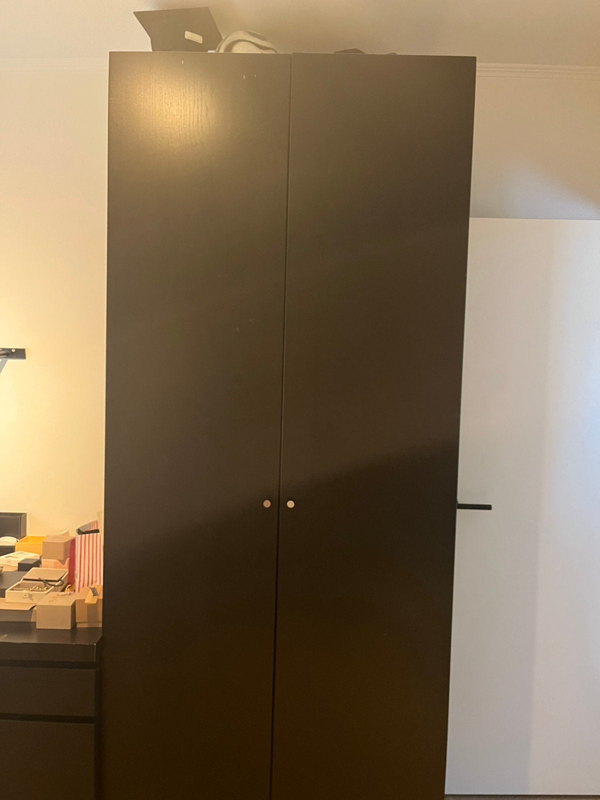 Kleerkast Pax kleur antraciet, Ophalen, Gebruikt, 200 cm of meer, 50 tot 100 cm