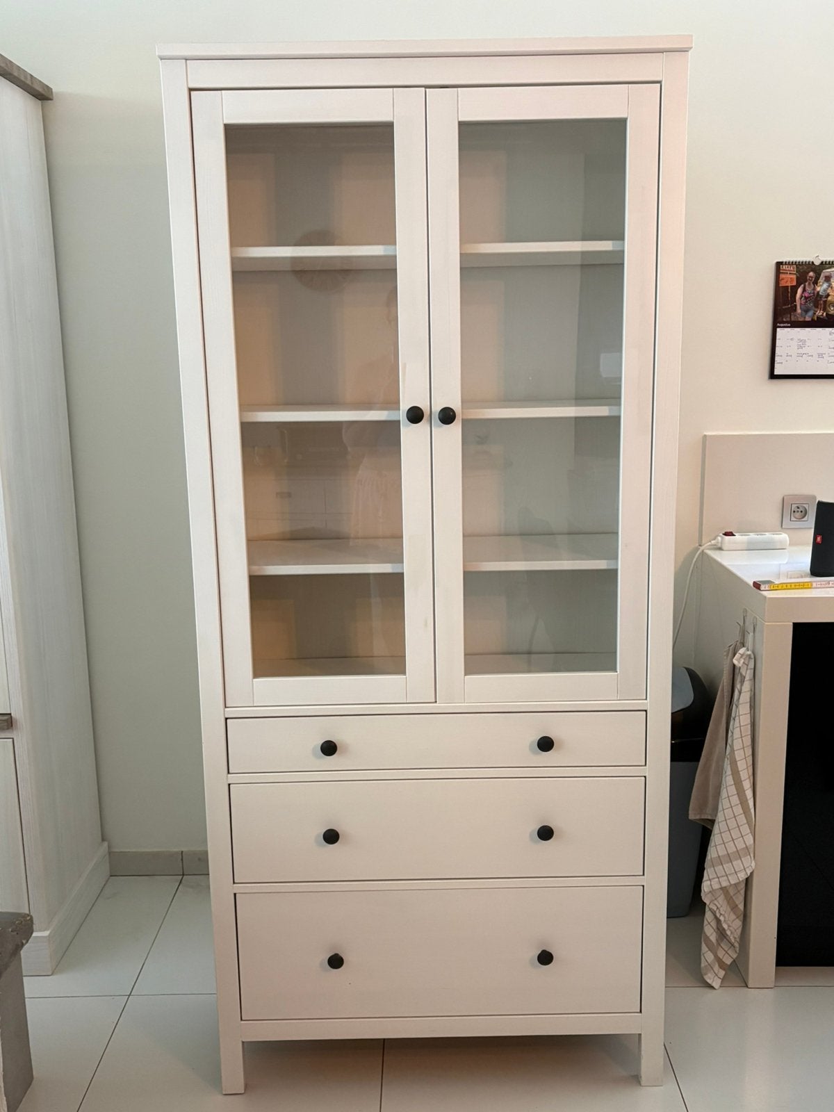 Vintrinekast wit, Huis en Inrichting, Ophalen, Gebruikt, Met deur(en), 50 tot 100 cm