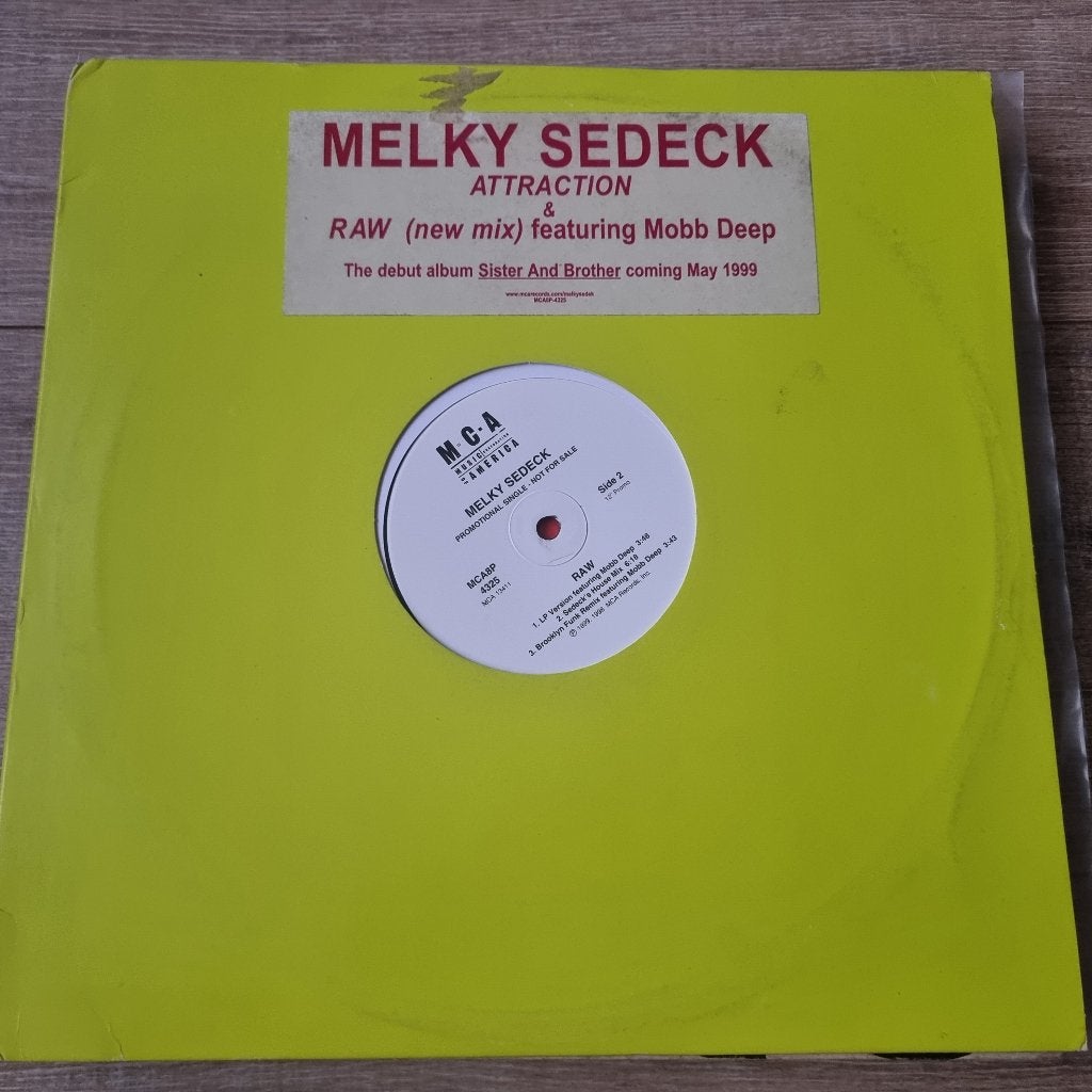 12" Melky Sedeck – Attraction / Raw, CD & DVD, Vinyles Singles, 12 pouces, Enlèvement ou Envoi, Utilisé, Hip-hop et Rap