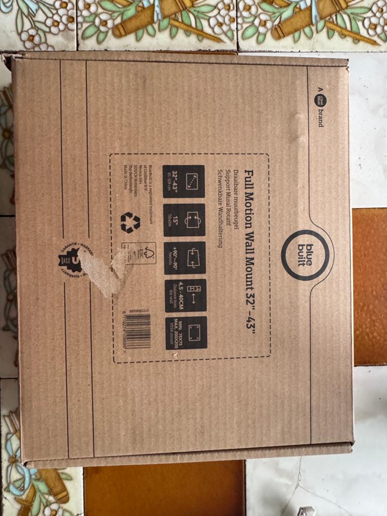 Full motion wall mount 32-43 inch tv beugel, Audio, Tv en Foto, Televisiebeugels, Ophalen, Nieuw