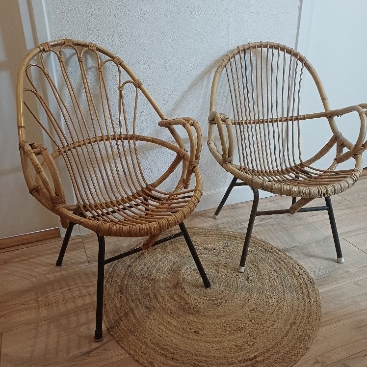 2 (of 1) Vintage loungestoelen van Rohé Noordwolde, Huis en Inrichting, Ophalen, Kunststof