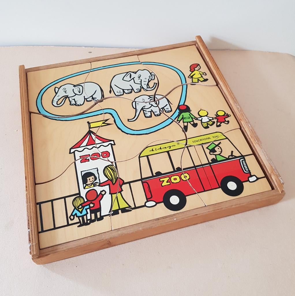 4 houten puzzels, Didago Education toys, Ophalen of Verzenden