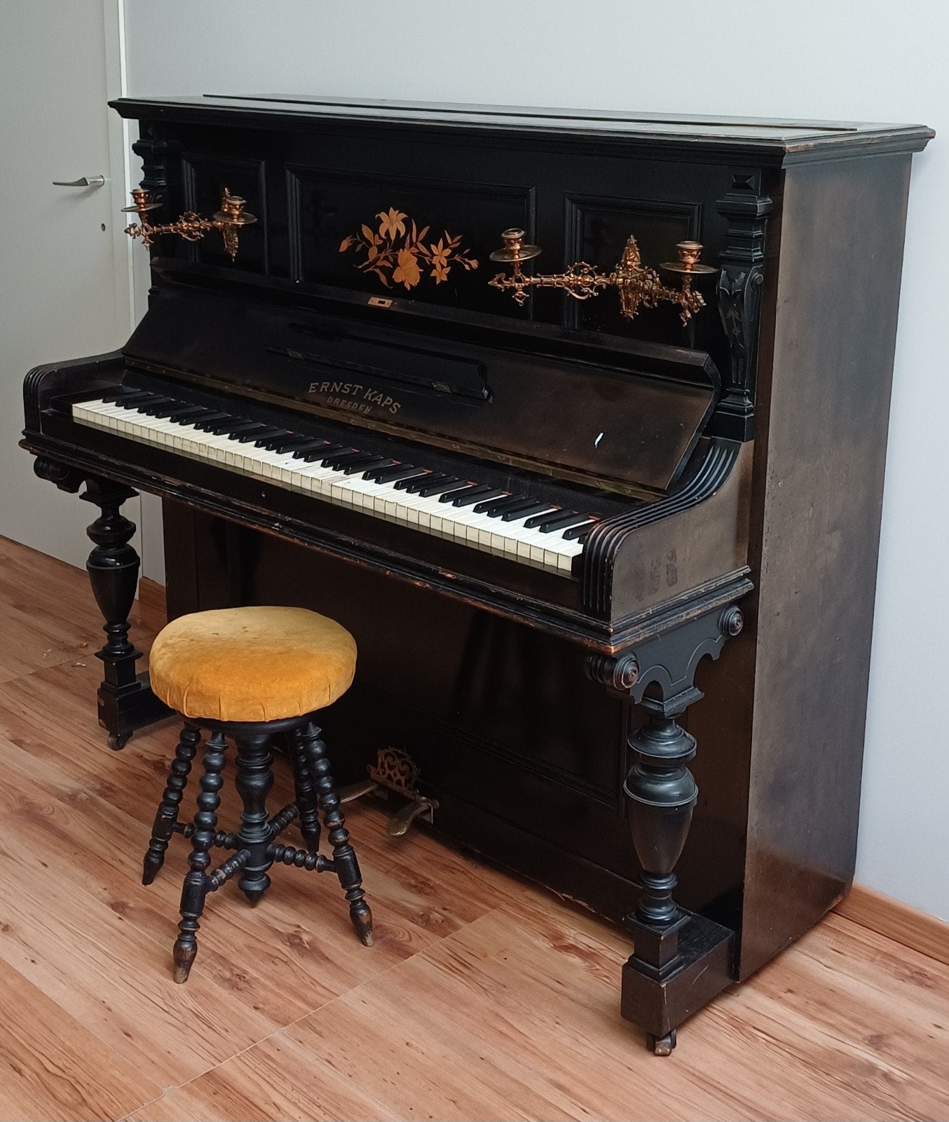 Buffet piano Kaps, Ophalen, Gebruikt, Zwart, Piano