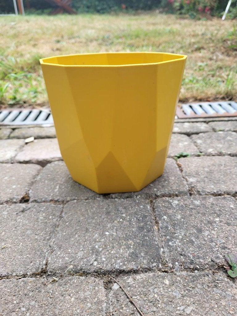 Pot de fleur elho b for rock jaune 18 cm, Moins de 25 cm, Rond, Comme neuf, Synthétique