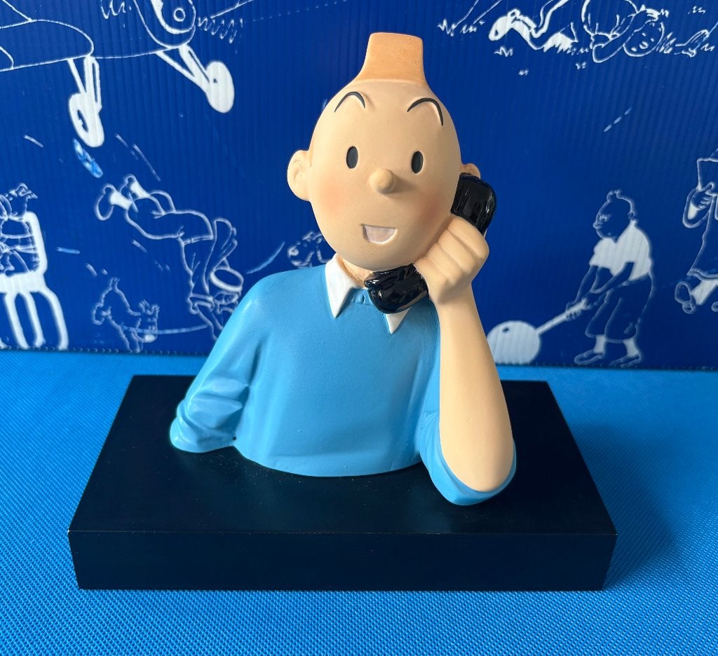 Hergé – Buste Tintin au téléphone, Enlèvement, Utilisé