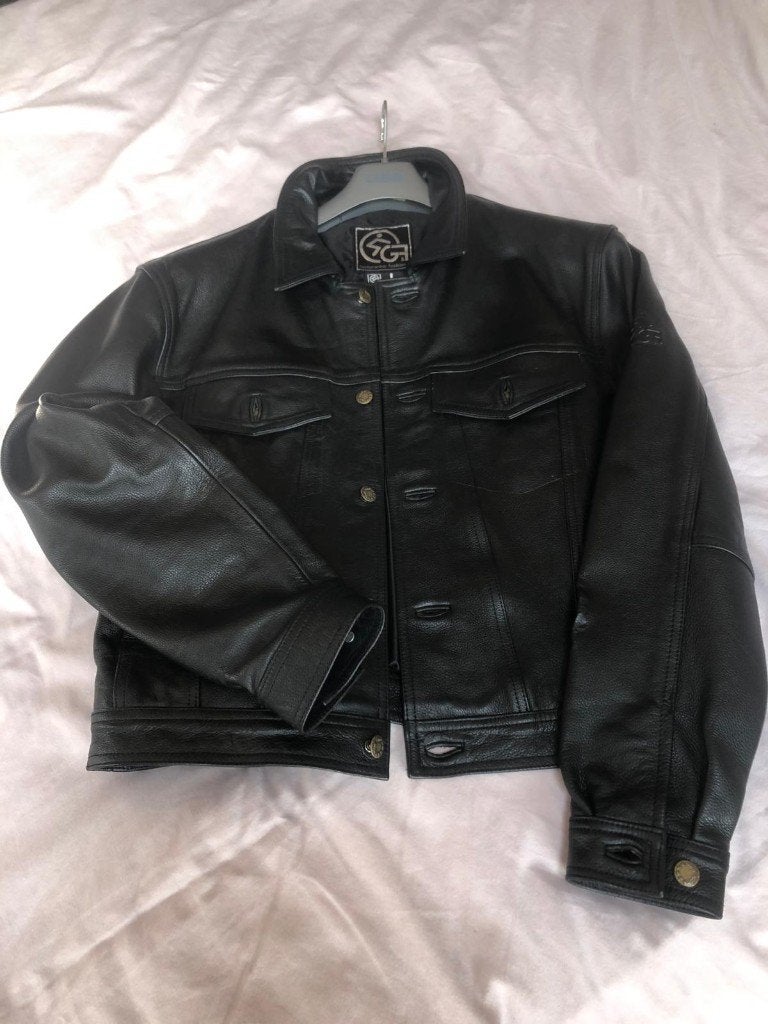 Veste de moto en cuir, Motos, Enlèvement ou Envoi, Manteau | cuir, GF