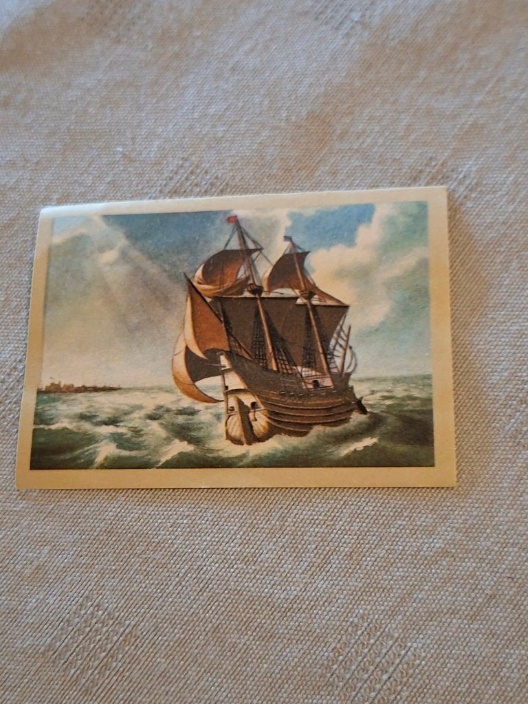 prentje/Chromo : Koopvaardijschip - 16e Eeuw, Verzamelen, Ophalen of Verzenden, Gebruikt, Overige onderwerpen, Prent