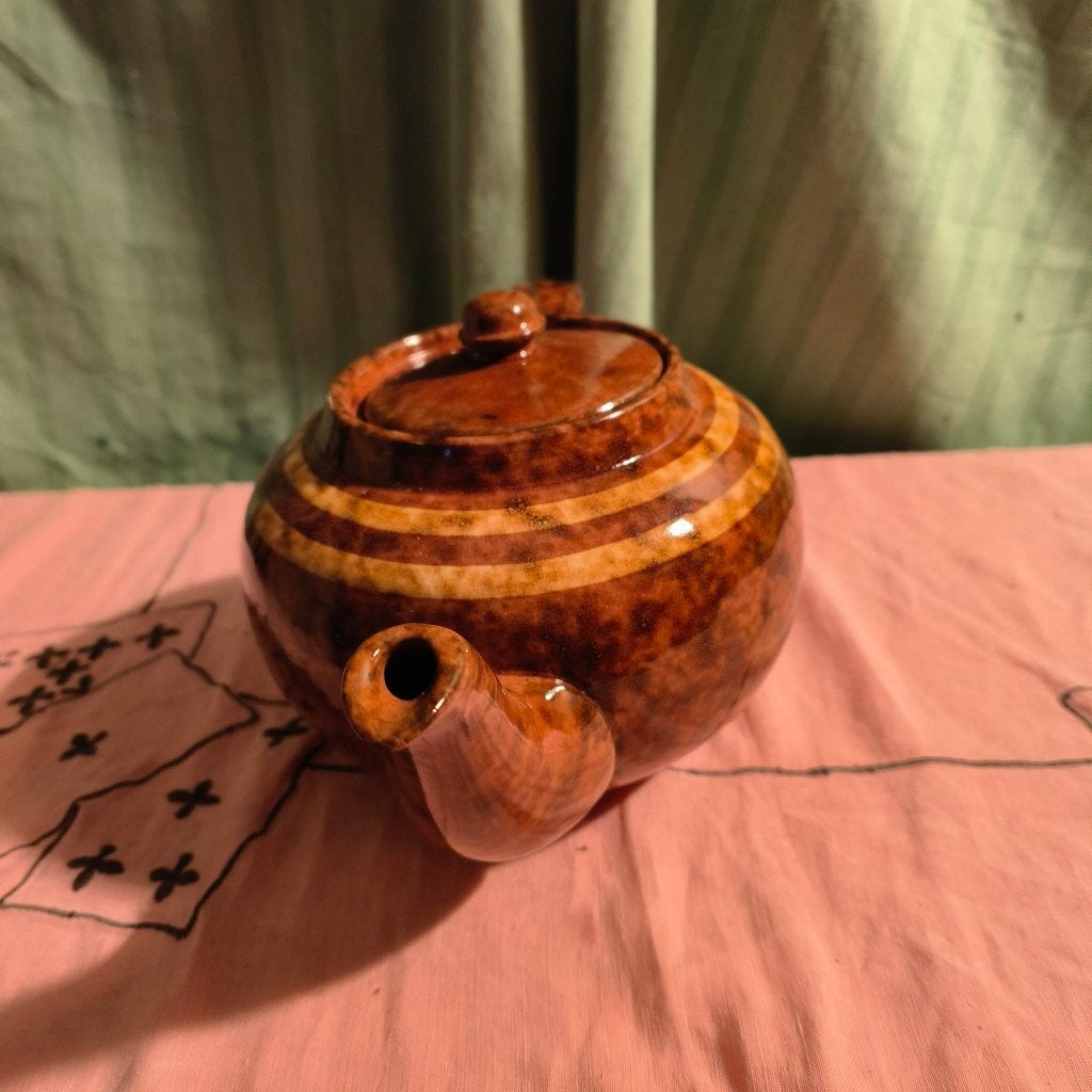 Bruine stenen theepot, Antiek en Kunst, Ophalen of Verzenden