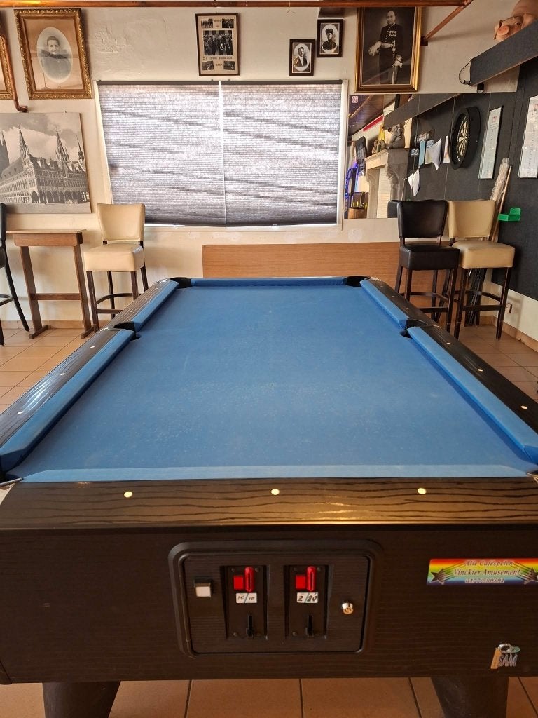Nieuwe en gebruikte biljarts en voetbaltafels., Enlèvement, Comme neuf, Table de billard