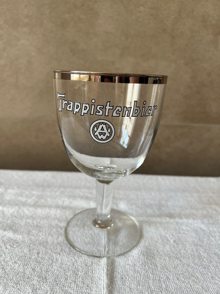 Vintage Westmalle trappistenglas bierglas Belgisch bier, Verzenden, Gebruikt, Bierglas