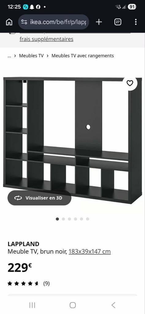 Meuble Tv, Maison & Meubles, Armoires | Armoires murales, Enlèvement ou Envoi