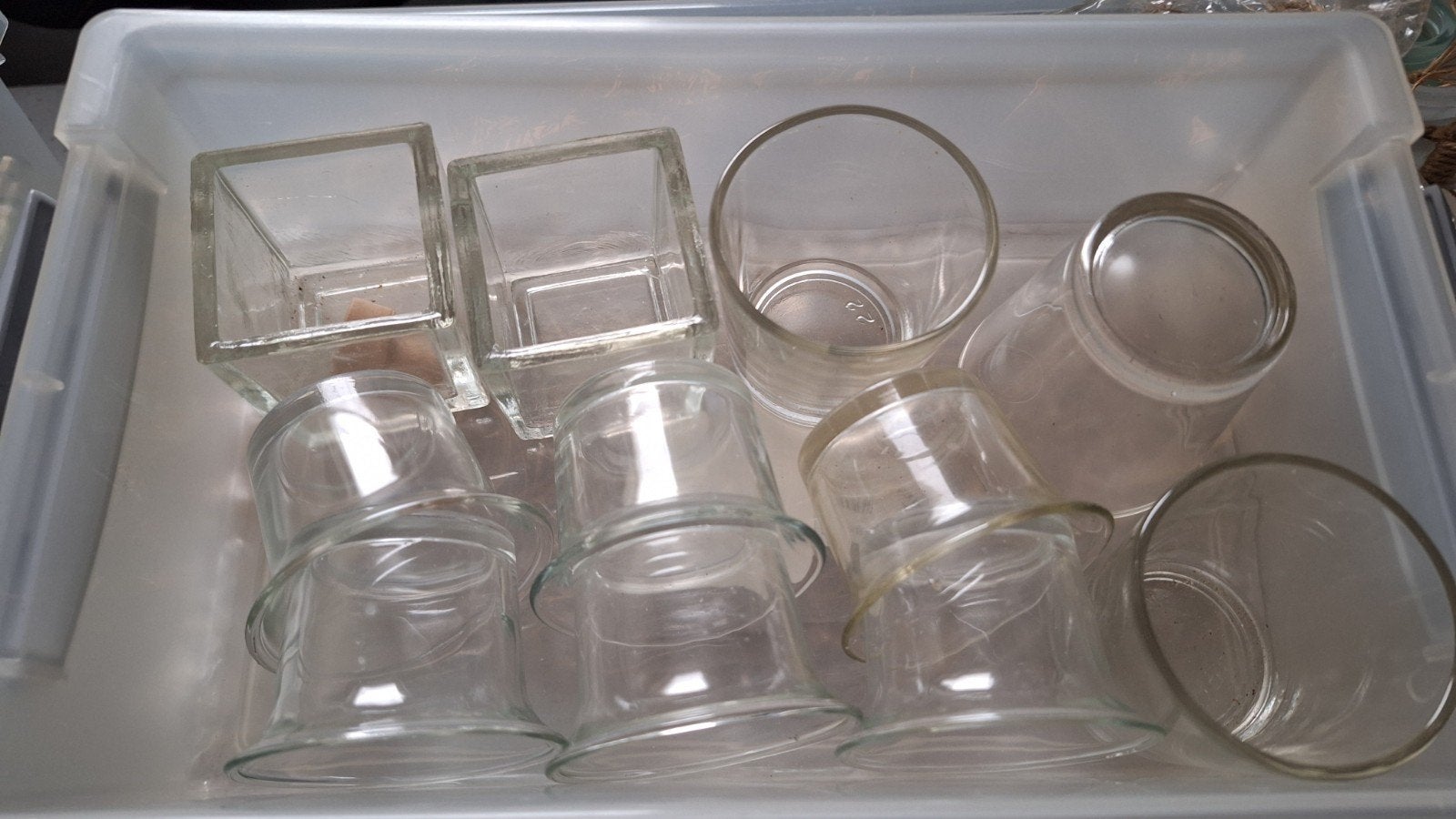 glazen potjes schaaltjes flesjes bloempjes e z5€, Huis en Inrichting, Ophalen