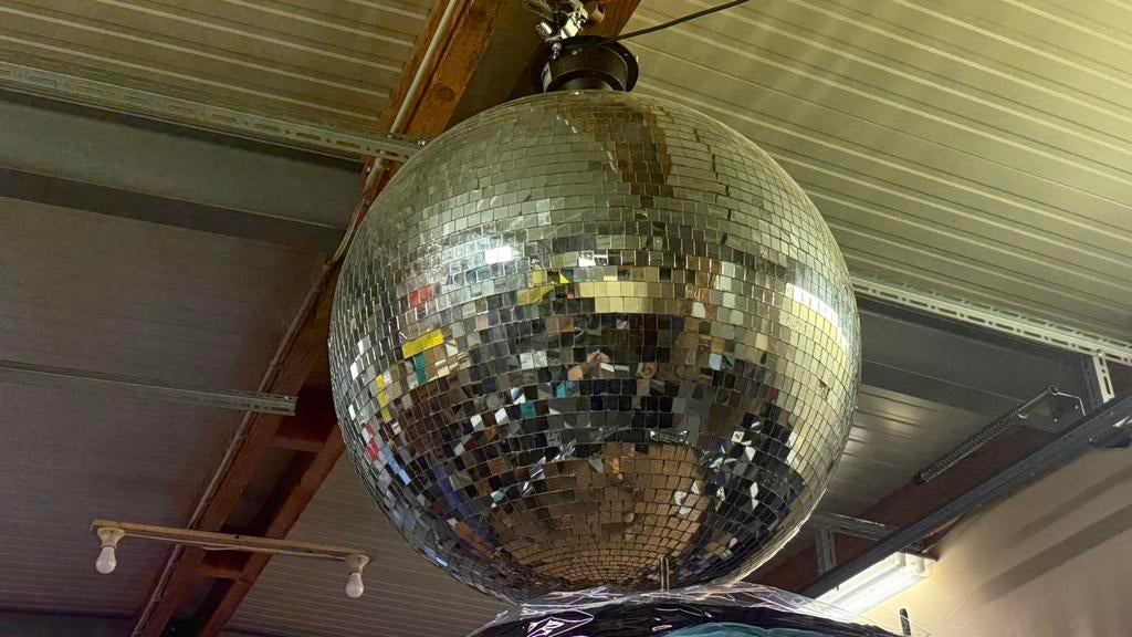 Professionele spiegelbol 150cm (XL) met motor - discobol, Muziek en Instrumenten, Ophalen, Gebruikt, Discobol