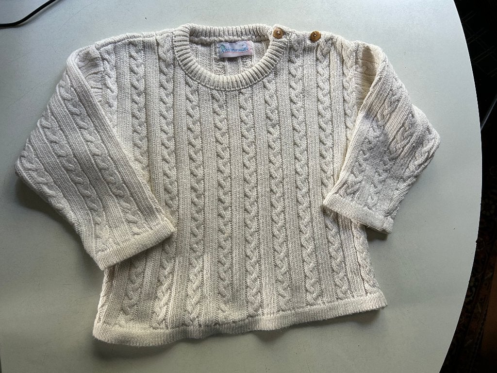 Wit KABEL truitje - maat 92 - meisje, Kinderen en Baby's, Ophalen of Verzenden, Meisje, Trui of Vest