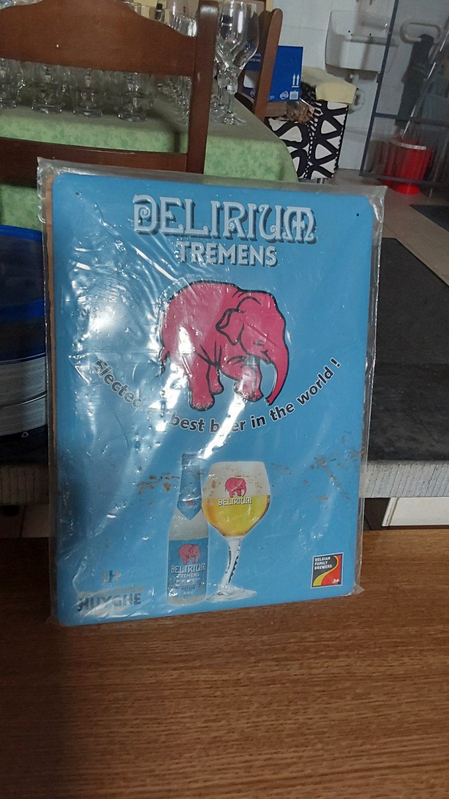 reclame bord  delirium, Ophalen of Verzenden