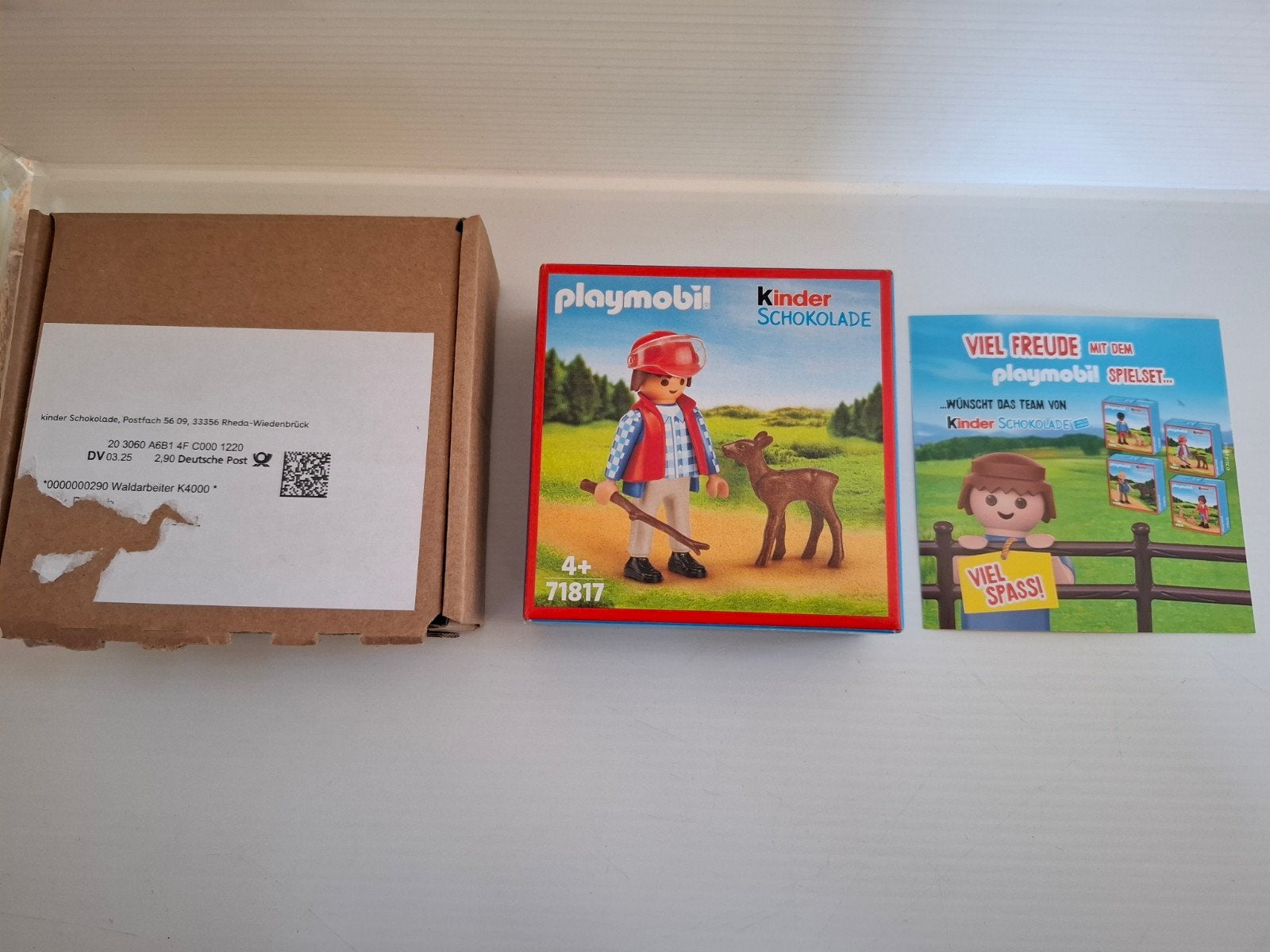 Playmobil Kinder Schokolade nieuw promo set 71817 bosbouwer, Complete set, Nieuw, Ophalen of Verzenden, Figuren