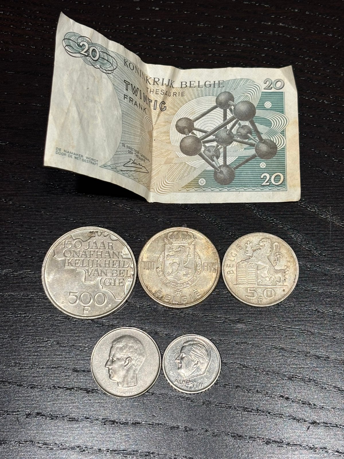 Belgische munten Frank zilver 50fr 100fr 500fr, Ophalen of Verzenden, Munten