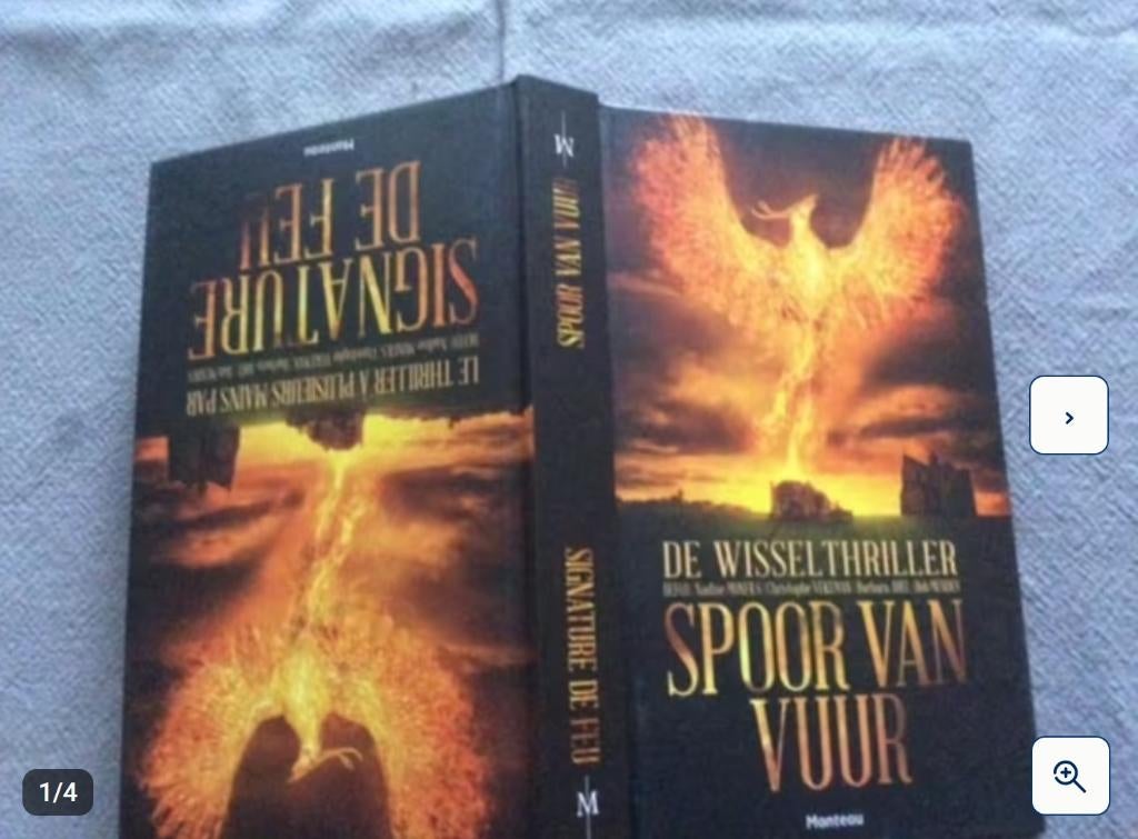 tweetalig boek trace de feu/spoor van vuur, Ophalen of Verzenden, Zo goed als nieuw