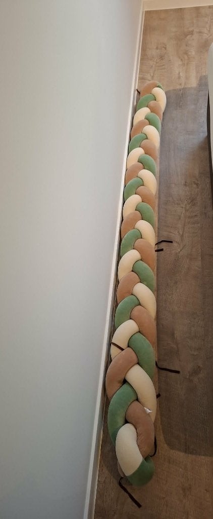 Gevlochten bedbumper Jukki, Kinderen en Baby's, Ophalen of Verzenden, Zo goed als nieuw, Overige typen