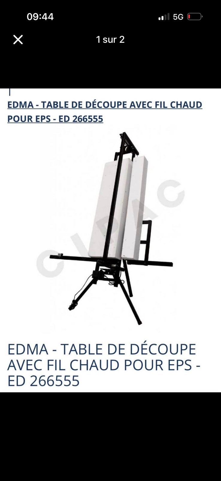 Table de coupe eps, Enlèvement, Comme neuf