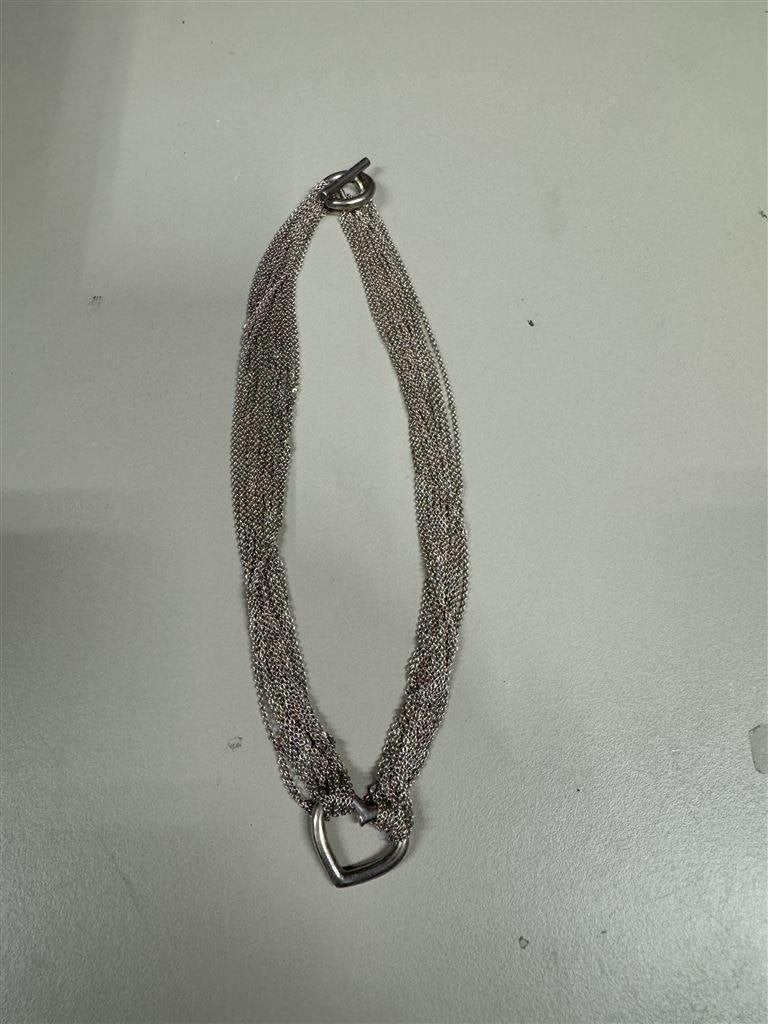 Tiffany & CO - zilver ketting met hartje, Enlèvement ou Envoi, Comme neuf, Argent, Argent