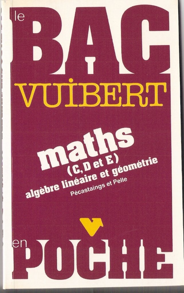 Fascicule Vuibert pour le BAC en maths, Enlèvement ou Envoi, Neuf, Mathématiques A, Vuibert