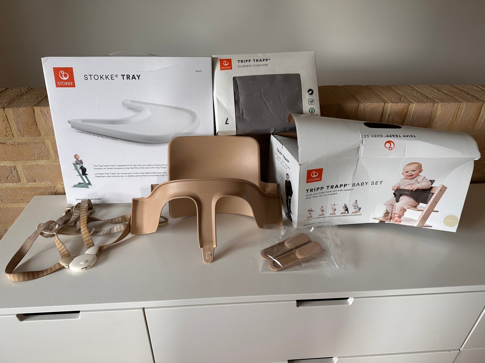Stokke Tripp Trapp grote set accessoires, Kinderen en Baby's, Ophalen, Gebruikt