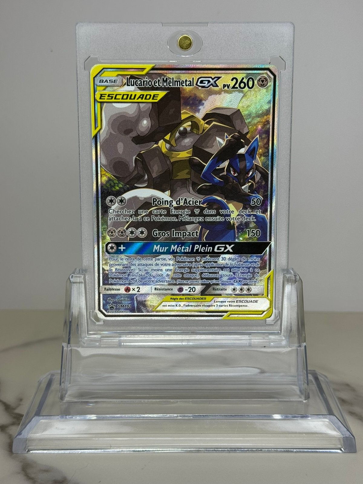 Lucario et Melmetal-GX SM192 – Promo Soleil & Lune  – EX+, Enlèvement ou Envoi, Comme neuf