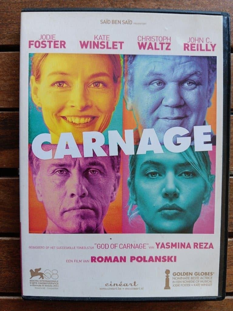 )))  Carnage  //  Roman Polanski   (((, CD & DVD, DVD | Comédie, Utilisé, Autres genres, Tous les âges, Anglais, Français, Néerlandais