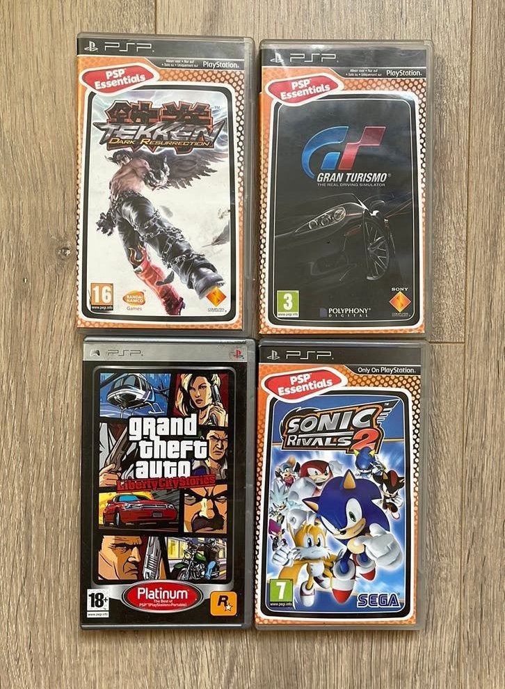 Lege PSP Hoesjes met Boekje Tekken, GTA, Sonic, Gran Turismo, Consoles de jeu & Jeux vidéo, Enlèvement ou Envoi, Utilisé