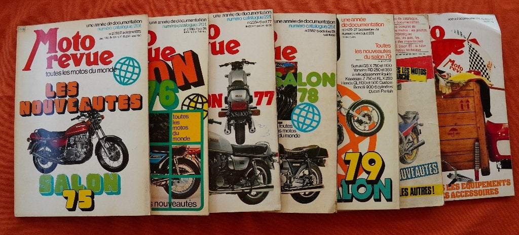 Moto Revue Salon 1975, 76, 77,  78, 79, 83 + speciaal  1977, Ophalen of Verzenden, Gelezen, Merk of Model