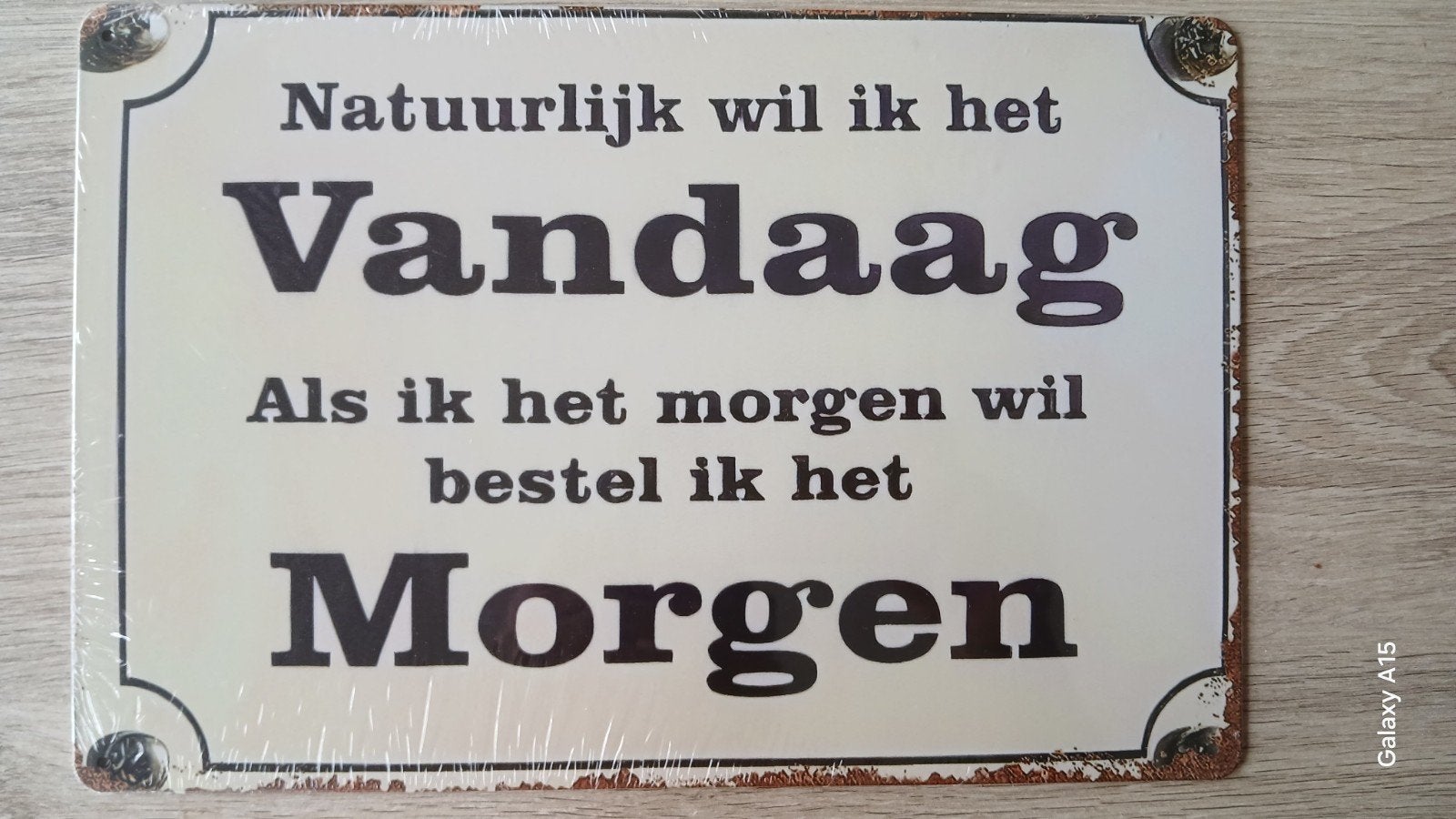 tekstbord voor mensen met pit., Tekstbord, Nieuw, Ophalen of Verzenden, 30 cm