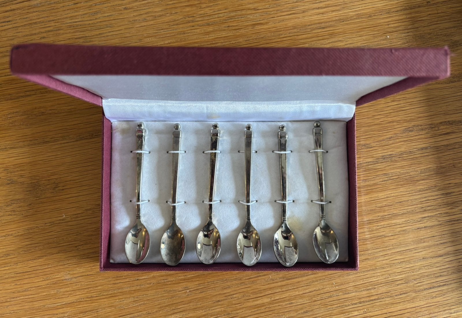 6 cuillères à moka en métal argenté, Enlèvement ou Envoi