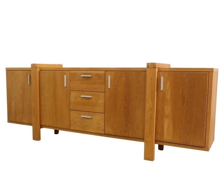 Brutalist Pierre Chapo Inspired Oak Sideboard Mintjens, Huis en Inrichting, Ophalen, Gebruikt, Met deur(en)